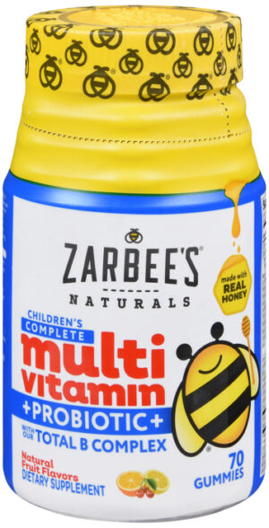 Zarbee's Naturals Children's Complete Multivitamin + Probiotic Gummies Natural Fruit 70 EA