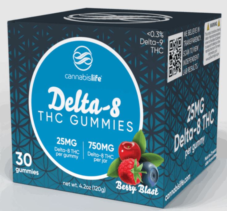 Delta-8 THC Gummies by Cannabis Life, 30 ct 1 delta 8 gummies west ashley